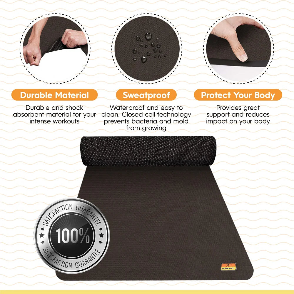 6' X 6' X 1/4" Large Exercise Mat - (36 Square Feet)