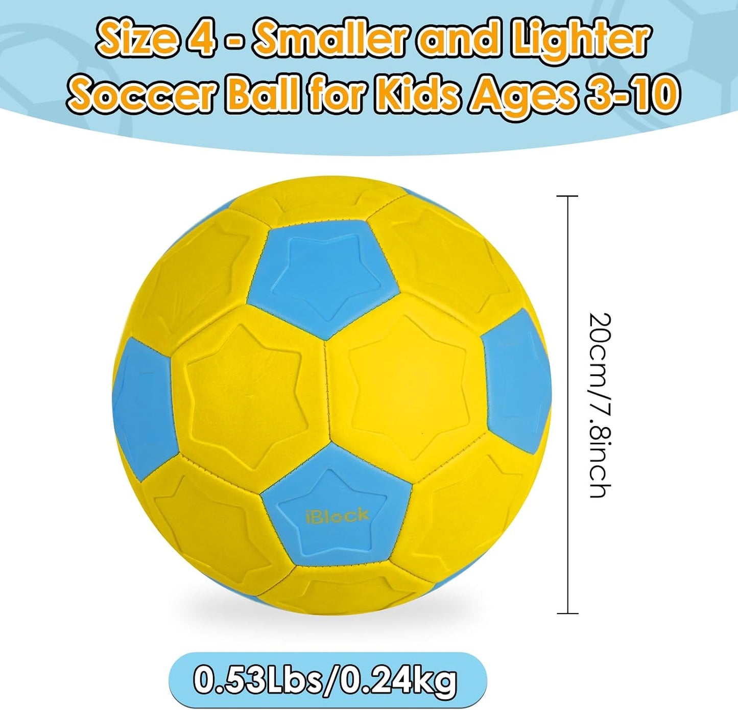 Swerve and Curve Size 4 Soccer Ball,Soccer Training Ball with Special Panels to Play, Outdoor Indoor Activities Games, Kids Fun Football for Backyard,Lawn