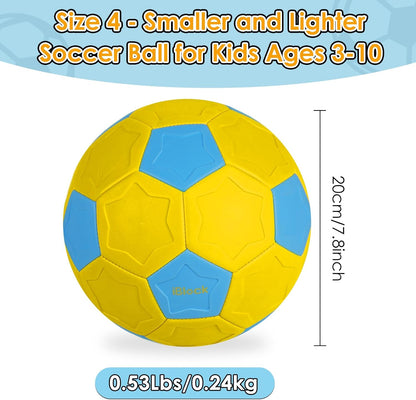 Swerve and Curve Size 4 Soccer Ball,Soccer Training Ball with Special Panels to Play, Outdoor Indoor Activities Games, Kids Fun Football for Backyard,Lawn