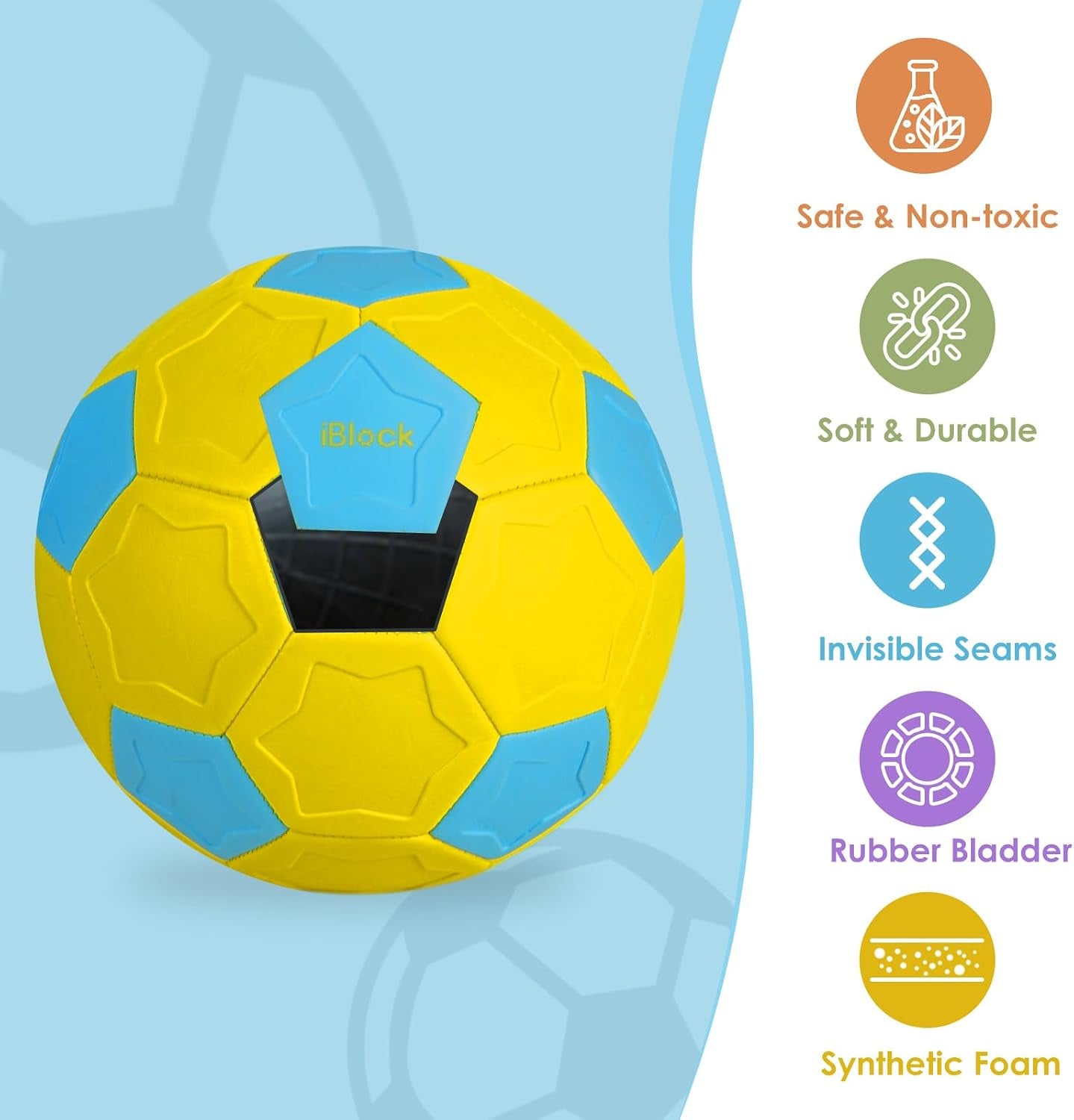 Swerve and Curve Size 4 Soccer Ball,Soccer Training Ball with Special Panels to Play, Outdoor Indoor Activities Games, Kids Fun Football for Backyard,Lawn