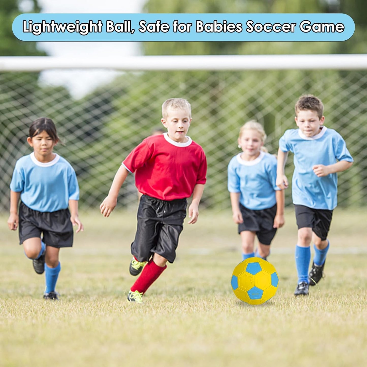 Swerve and Curve Size 4 Soccer Ball,Soccer Training Ball with Special Panels to Play, Outdoor Indoor Activities Games, Kids Fun Football for Backyard,Lawn