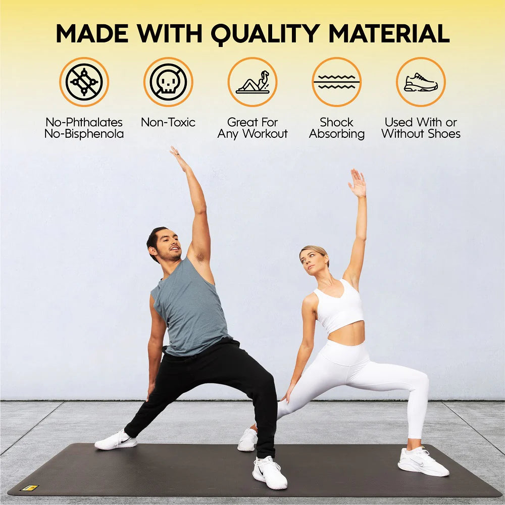 6' X 6' X 1/4" Large Exercise Mat - (36 Square Feet)
