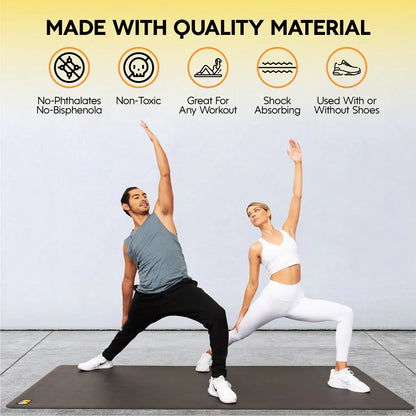 6' X 6' X 1/4" Large Exercise Mat - (36 Square Feet)
