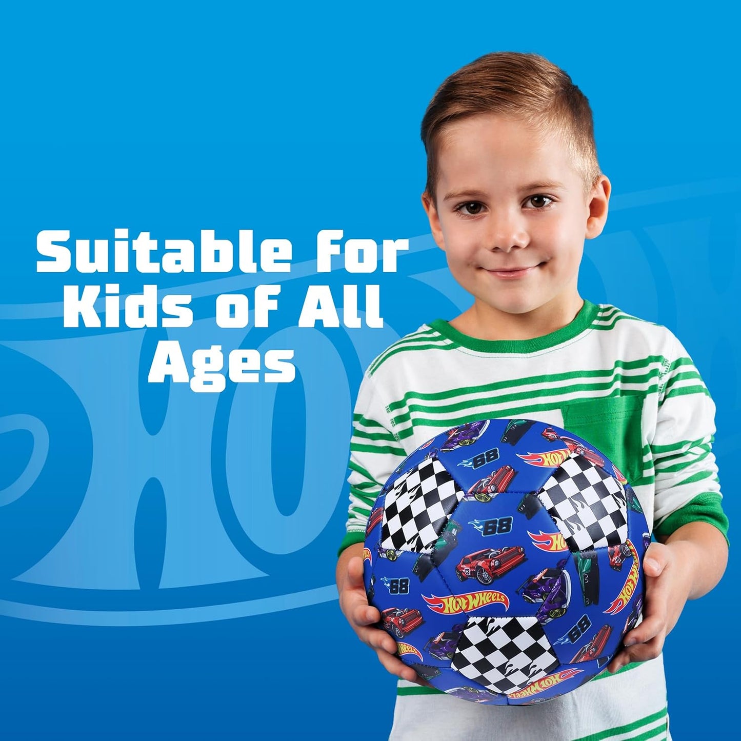 Hot Wheels Kids Soccer Ball Sizes 3, 5, Officially Licensed Futbol for Boys and Girls Youth Soccer Players