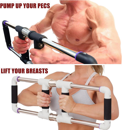 Push down Bar Chest Workout Equipment for Home Gym | Upper Body Strength Trainer for Chest, Arm, Shoulder, Back and Abs, Home Fitness Equipment