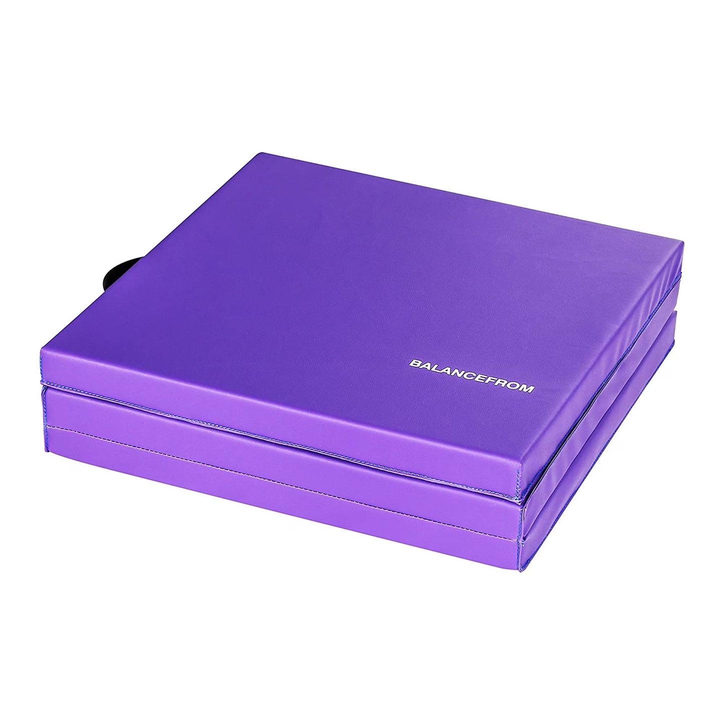 6 Ft. X 2 Ft. X 2 In. Three Fold Folding Exercise Mat with Carrying Handles for MMA, Gymnastics and Home Gym, Purple