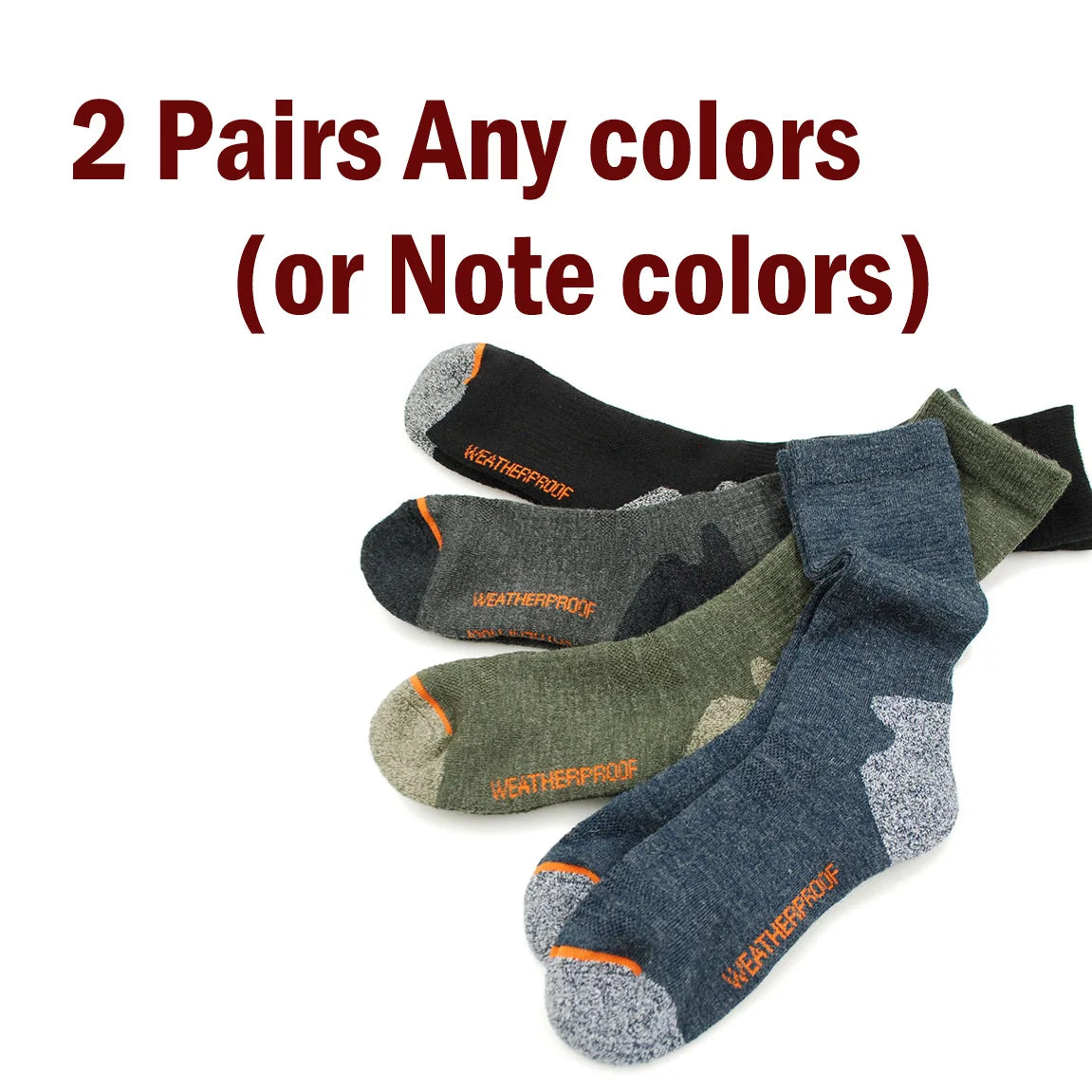 Men'S Merino Wool Fleece Sock Woolen Thermal Warm Winter Athletics Breathable Socks for Male 41-46
