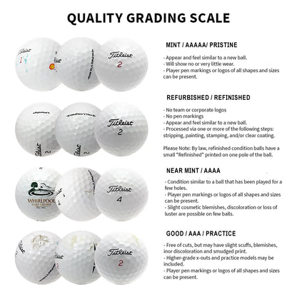 Mixed Golf Ball Brands Mint / 5A / AAAAA Quality - 48 Pack - White
