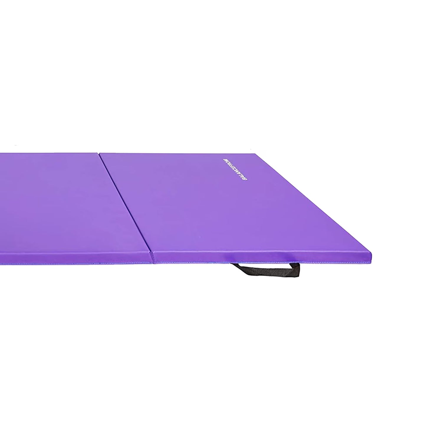 6 Ft. X 2 Ft. X 2 In. Three Fold Folding Exercise Mat with Carrying Handles for MMA, Gymnastics and Home Gym, Purple