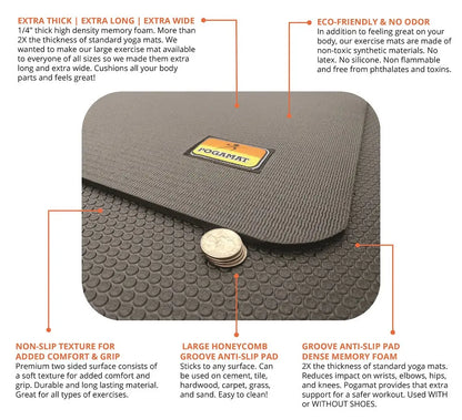 6' X 4' X 1/4" Large Exercise Mat - (24 Square Feet)