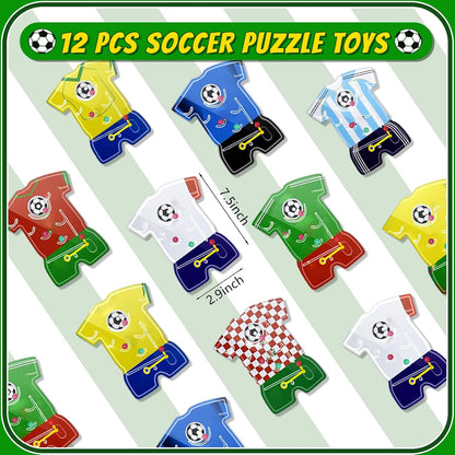 122 Pcs Soccer Party Favors Set with Goodie Bags, Slap Bracelets, Tattoo Stickers, Puzzle Toys, Stickers, Whistles, Party Supplies and Decorations