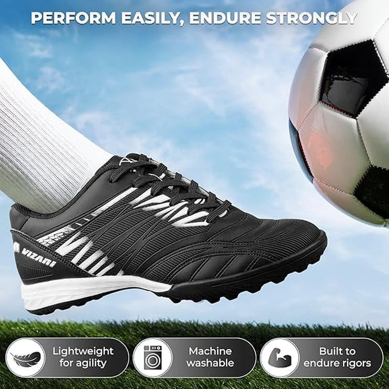 Valencia Turf Cleats for Men and Women | Football Turf Cleats with Multi-Studded Rubber Outsole for Traction | Lightweight and Durable Mens Turf Soccer Shoes for Indoor and Outdoor Play