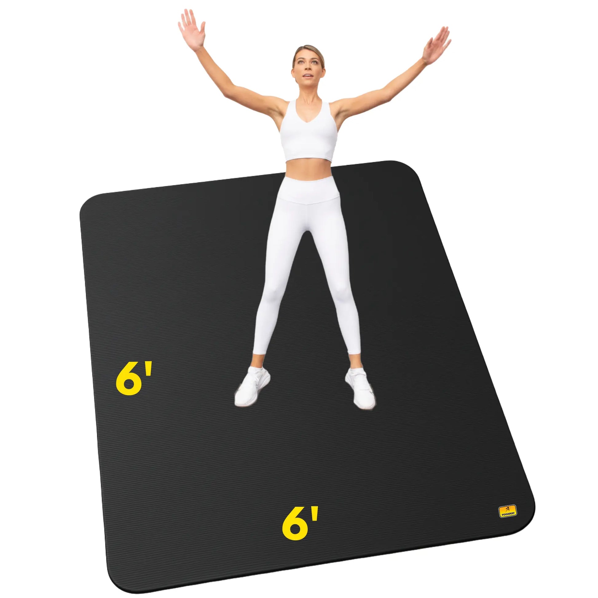 6' X 6' X 1/4" Large Exercise Mat - (36 Square Feet)