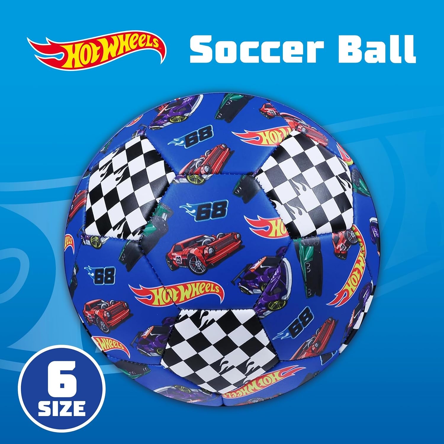 Hot Wheels Kids Soccer Ball Sizes 3, 5, Officially Licensed Futbol for Boys and Girls Youth Soccer Players
