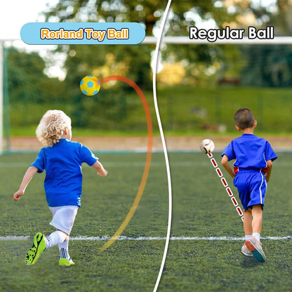 Swerve and Curve Size 4 Soccer Ball,Soccer Training Ball with Special Panels to Play, Outdoor Indoor Activities Games, Kids Fun Football for Backyard,Lawn