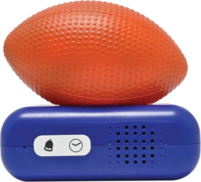 , American Football - Night Light Alarm Clock, Sounds and Melodies, Backlit LCD Screen, Luminescent, Snooze, Orange/Blue, RL800SO