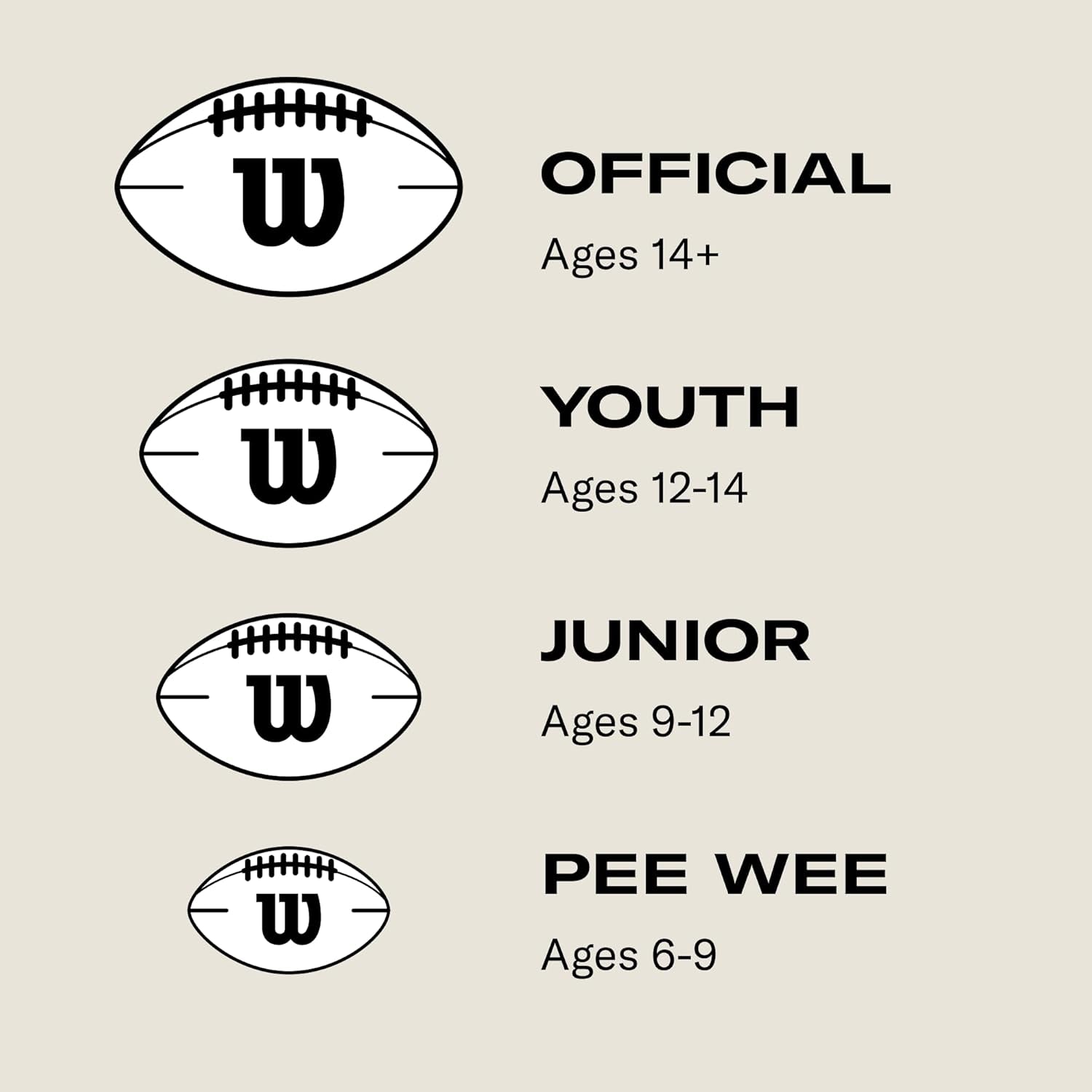 WILSON GST Leather Game Football - Official