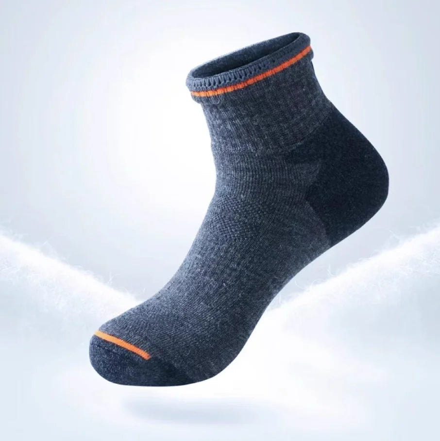 Men'S Merino Wool Fleece Sock Woolen Thermal Warm Winter Athletics Breathable Socks for Male 41-46
